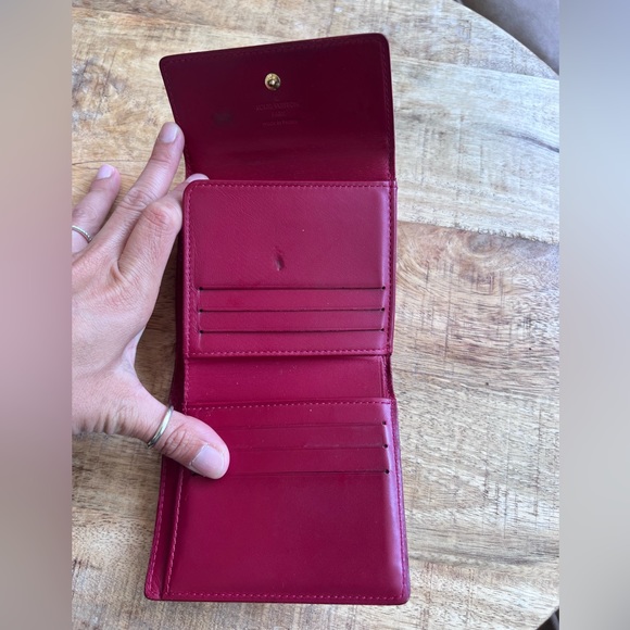 Louis Vuitton Vintage Vernis Double Flap Red Leather Wallet with Chain & Insert - Picture 12 of 17